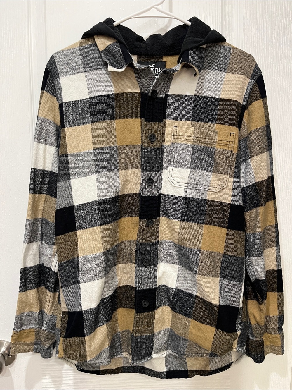 Men's Hollister Hooded Flannel Shirt Jacket